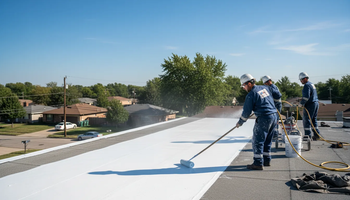 Commercial roof coating in Deerfield, MA near me